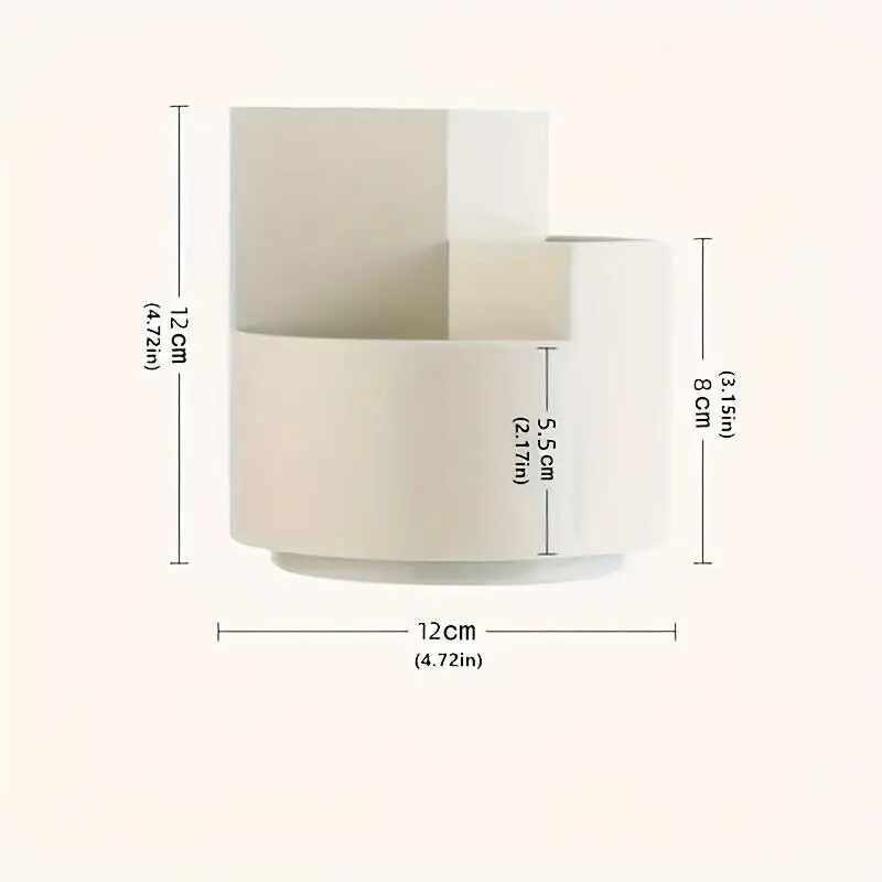 Rotating Desktop Makeup Brushes Organizer Cosmetic Storage Box Portable Lipstick Eyeliner Holder Skincare Pen Organizer Stand 4