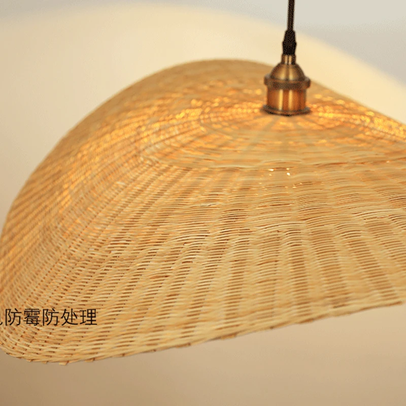 Description Picture 3 of itemZK50 Creative Natural Bamboo Woven Art Chandelier Special-shaped Ceiling Hanging Wire Chandelier Living Room Dining Room LampE27