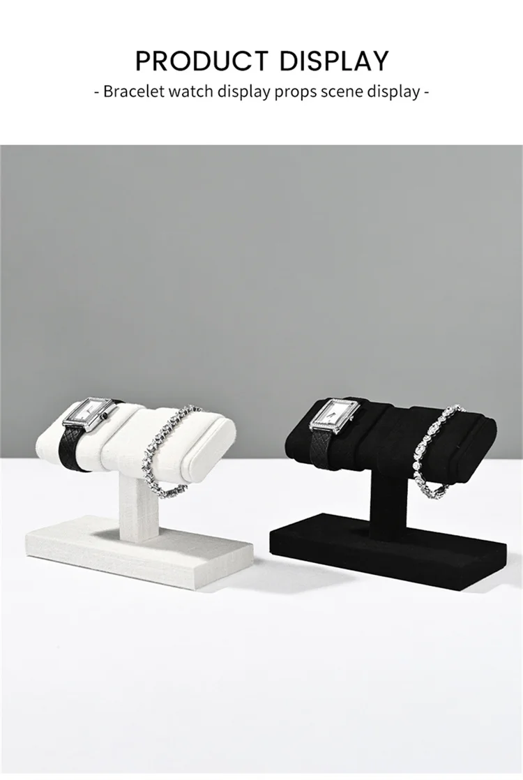 Oirlv Wrist Watch Stand Microfiber Watch Storage Rack Jewelry Bracelet Organizer Rack Bangle Watch Display Holder Showcase Rack