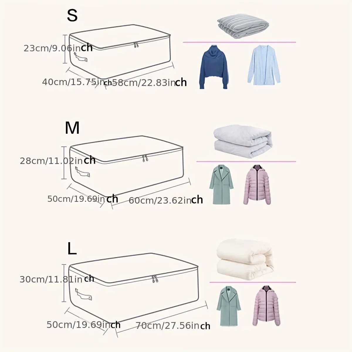 1PC - Large capacity multifunctional waterproof and moisture-proof Oxford cloth foldable storage bag 3