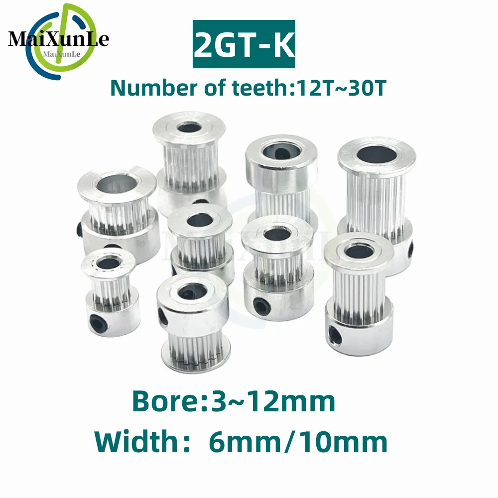 Gt2 Puleggia Cinghia Dentata 12T 14T 15T 16T 17T 18T 19T 20T 24T 25T 30 Denti 2Gt Ruota Dentata Sincrona Parti Della Stampante 3D