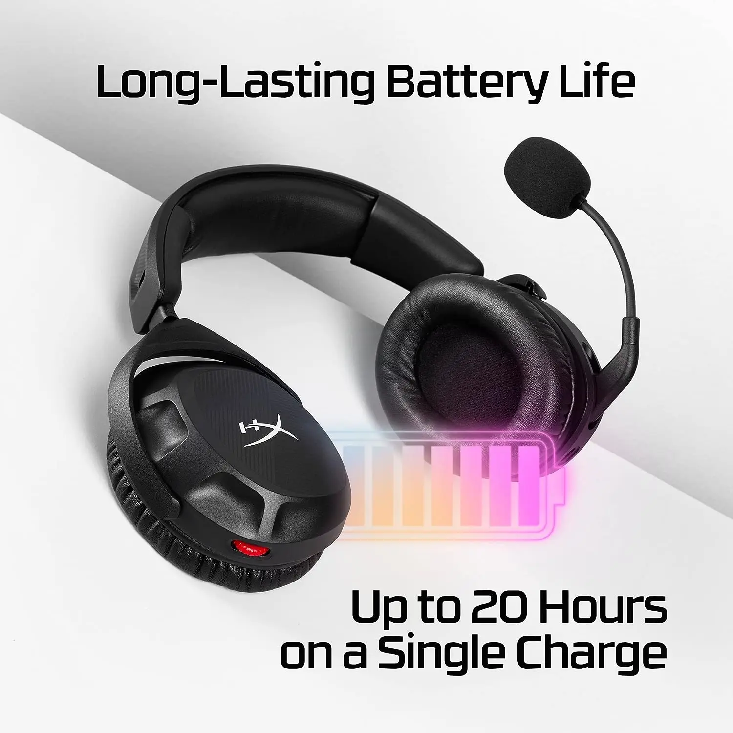 HyperX Cloud Stinger 2 Wireless Gaming Headset Compatible with PC Comfortable Memory Foam UP to 20 hours of battery life