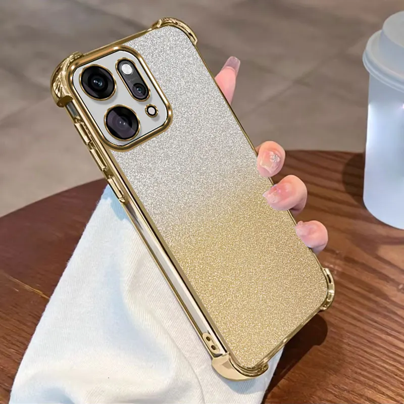 Glitter Plating Clear Protective Cover with Shockproof Design