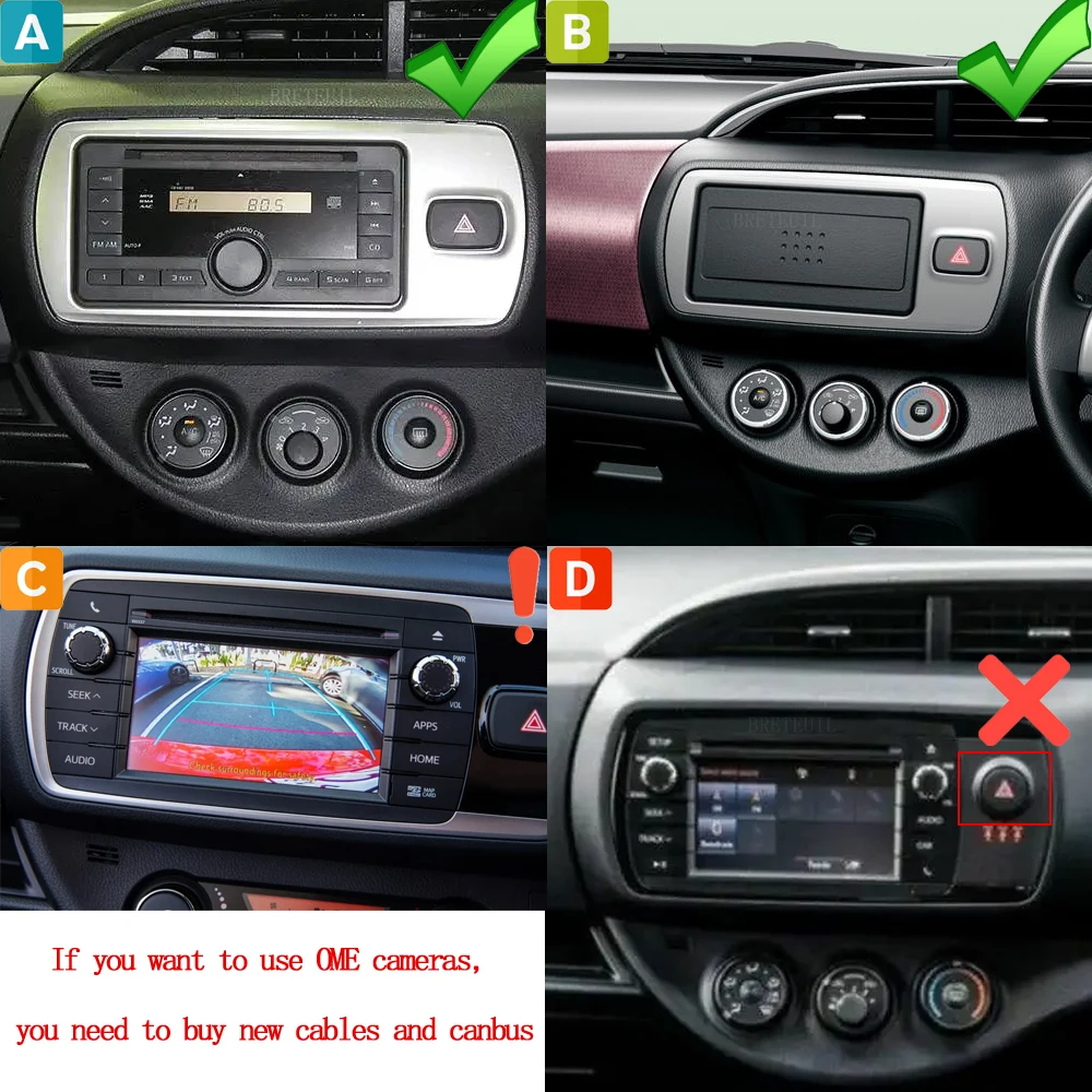 For Toyota Vitz 3 XP 130 2014 - 2020 Android Car Radio Multimedia