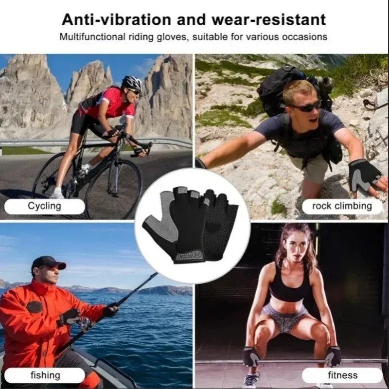 Enhanced Performance Anti-Slip Fingerless Workout Gloves