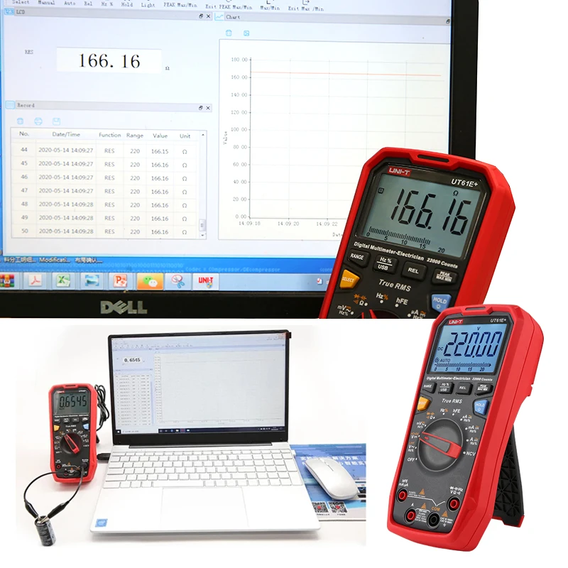 Digital Multimeter UNI-T UT61B UT61D UT61E Plus Multimeter Analog Digital Electrical Tester 22000 Counts Ammeter Voltmeter Professional