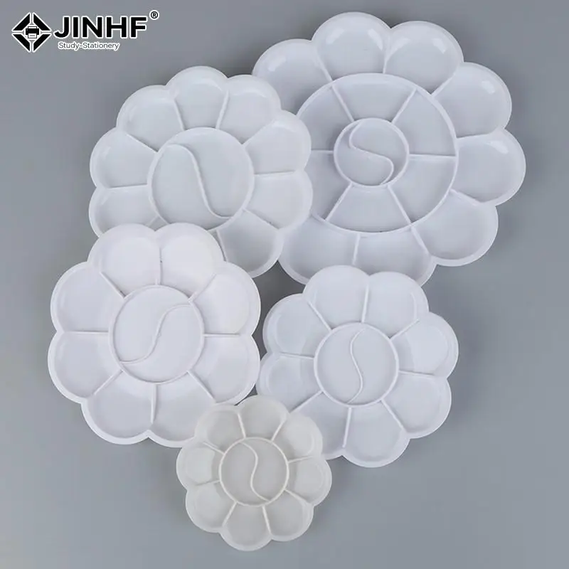 4 Size Palette Art Alternatives Paint Plastic Palette Supply White Watercolor Pigment Tray Painting Supplies