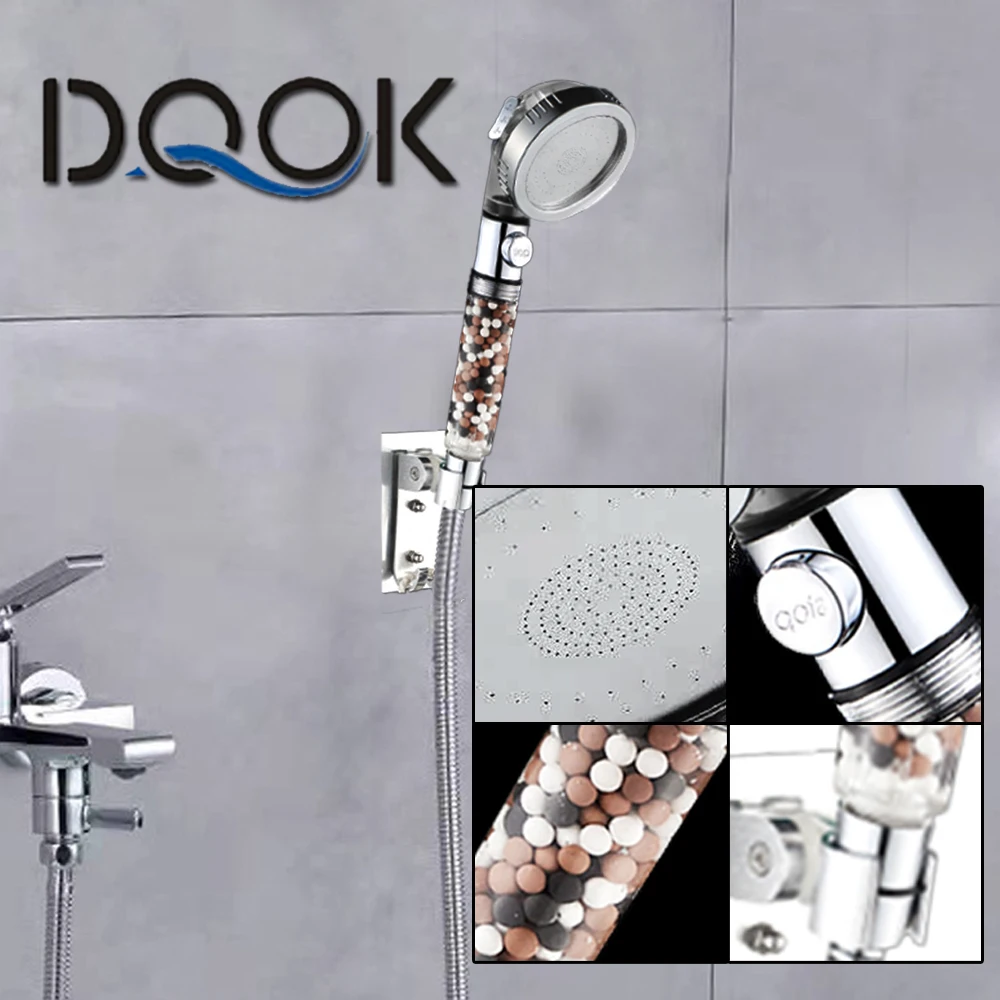 Shower Head Shower Nozzle Shower Head Water Saving Flow 360 Degrees Rotating With Small Fan ABS Rain High Pressure spray Nozzle Bathroom Accessories