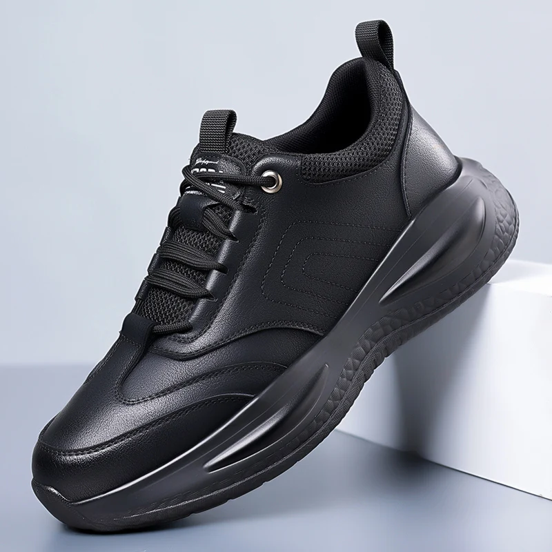 أحذية جلدية رجالية عصرية للخريف، أحذية رسمية كلاسيكية للأعمال، أحذية رياضية مريحة بنعل سميك للمكتب والخارج والمشي اليومي