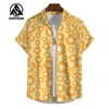 Hawaiian Rainforest Floral Print Shirt Men's Casual Short Sleeve Shirt Summer Beach Vacation Men's Shirt Oversized Tops 5