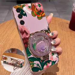 Vibrant Butterfly Plating Phone Case Cover - Galaxy A21S (Purple)