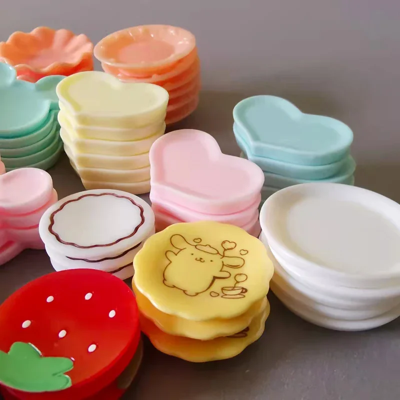 Miniature Ornament 10pcs plates/miniatures for Fairy Garden Gnome/Moss Terrarium Decor/Bonsai/Doll House/DIY Supplies/Toy/Model miniature ornament,miniature figurines