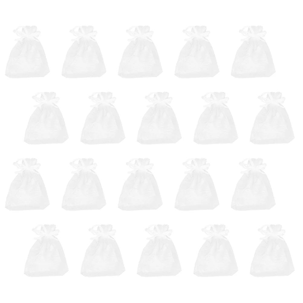 미니 크리스마스 캔디 거치대 메쉬 천, 드로스트링 원단 신부 선물 가방, 50 개