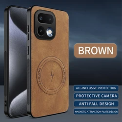 Luxury Classic Leather Magnetic Phone Case - Premium Design for Realme Note 80 (Brown)