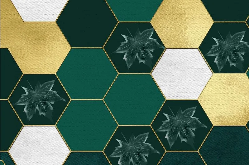 thumbnail image 1 of Papel de pared beibehang Papel tapiz de escritorio de recepción de bar de Internet con tecnología de metal hexagonal geométrico moderno personalizado, 1 of 5