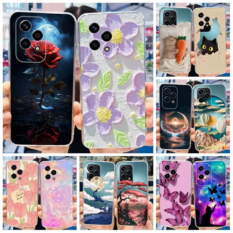 Floral Transparent Soft Silicone Phone Case - Protective Bumper