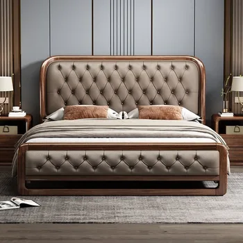 Modern Sleeping Beds Upholstered Unique Luxury King Beds Multifunctional Storage Camas Matrimoniales Furniture Accessories