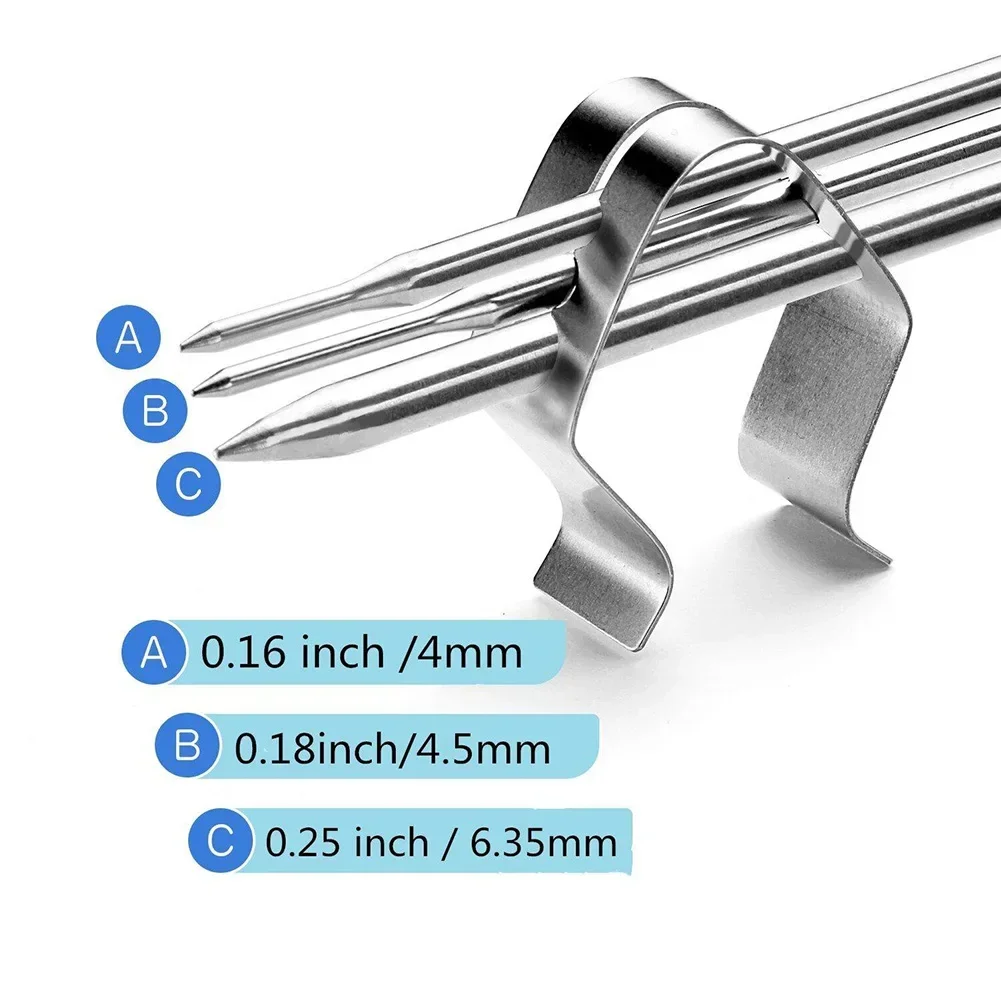 For Maverick iGrill APP Compatible Probe Clip Holder Set of 3 Stainless Steel Clips for Efficient Temperature Monitoring