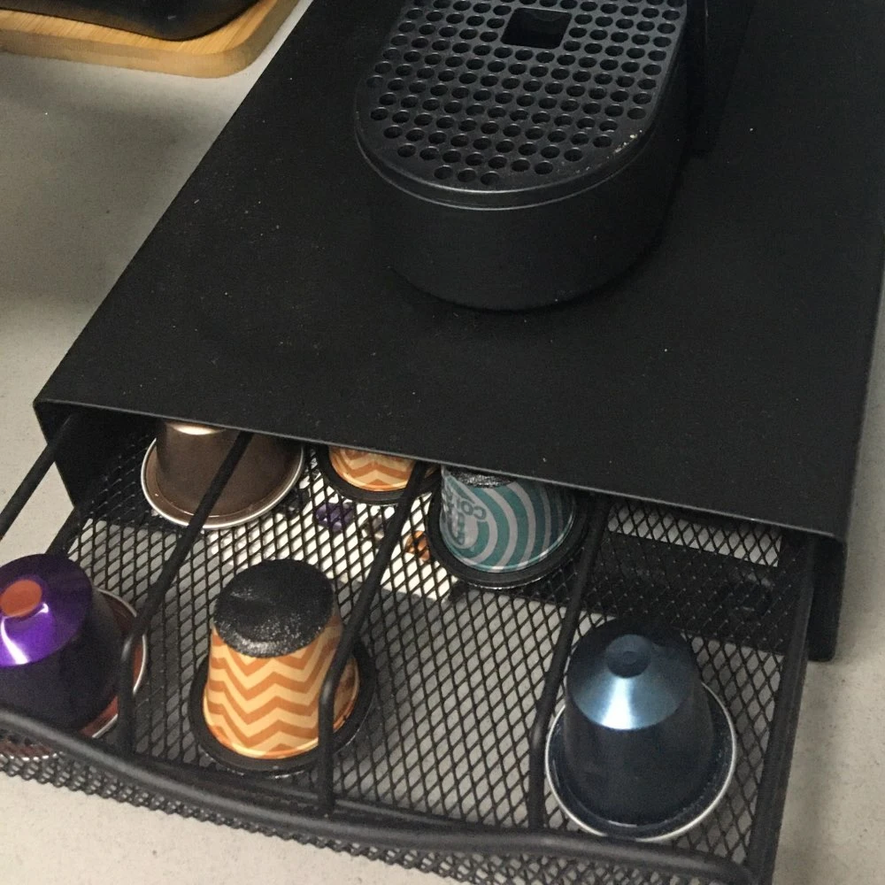Coffee Pod Holder Drawer Type Coffee Shelves 40 Pods Storage Stand Rack Coffee Capsules Holder For Nespresso Organizer