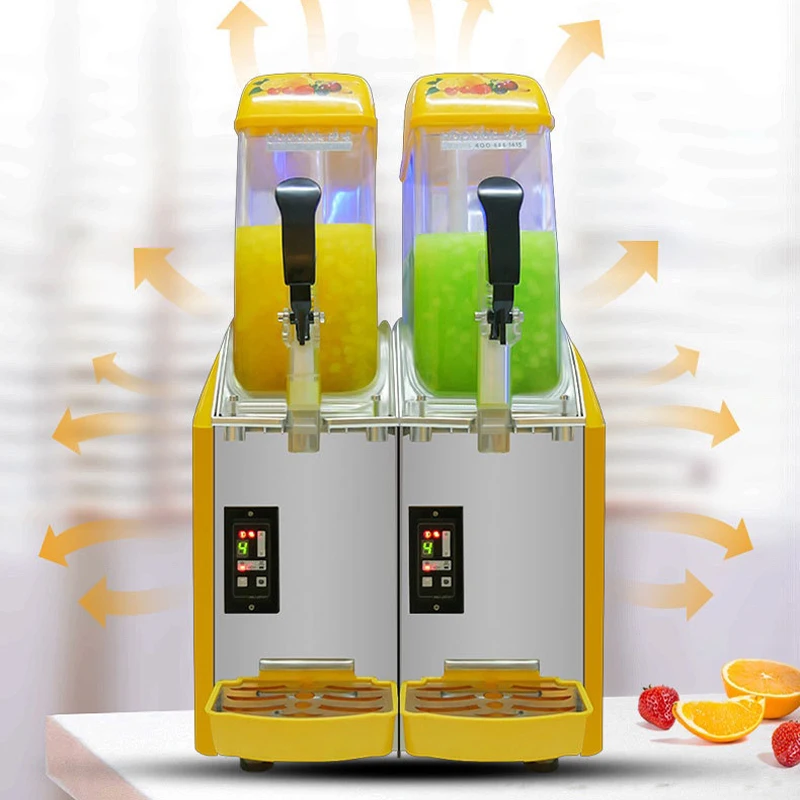 2 Flavor Commercial Ice Frozen Drink Slush Smoothie Maker 2 Bowls Slush Machine Frozen Drink Slushie Machine 2