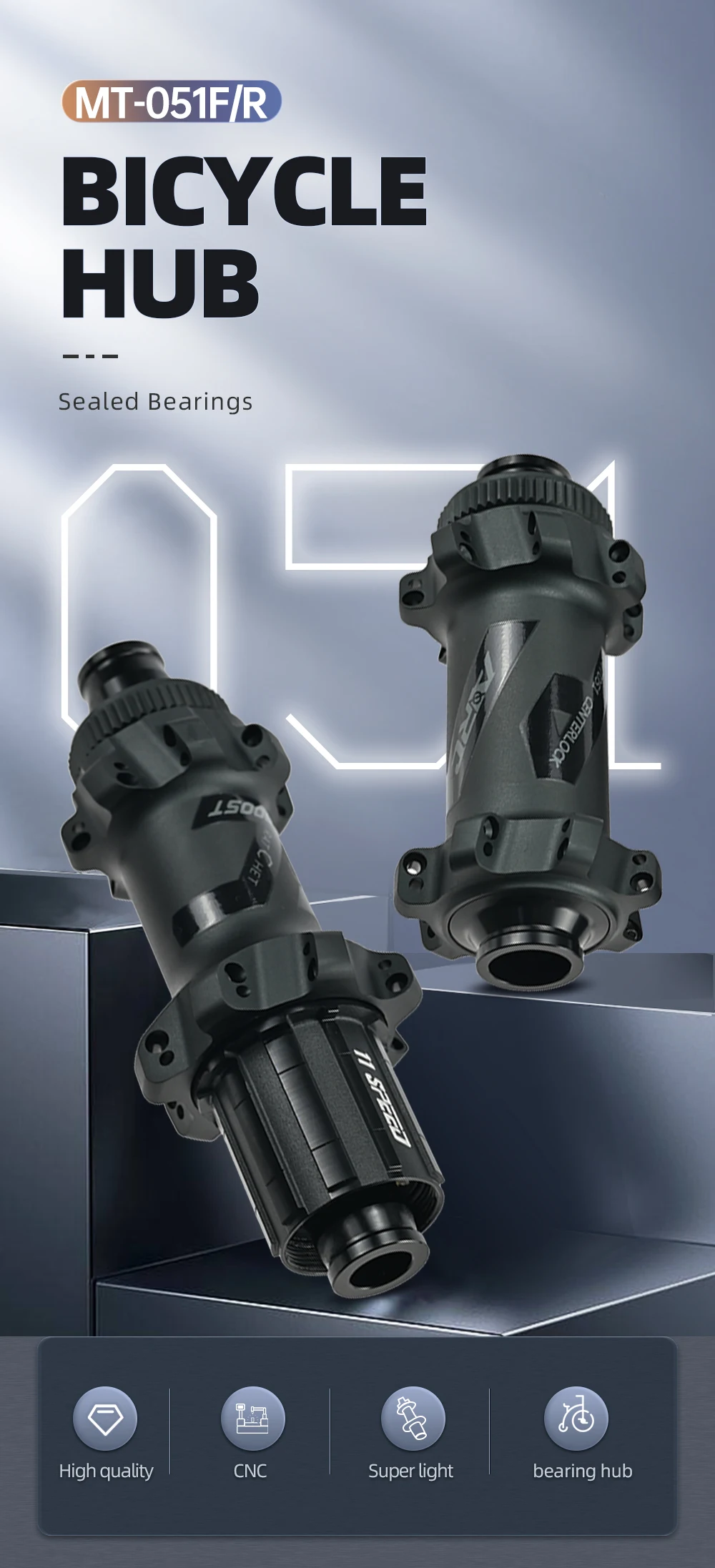 ARC-54T Ratschen-Boost-Hub, 28 Löcher Scheiben bremse, Aluminium legierung MTB-Würfel, 15x110, 12x148, Fahrrad-Hub 8, 9, 10, 11, 12V – Detail 2