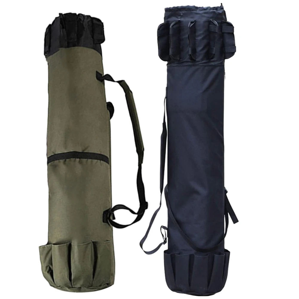 

Fishing Gear Storage Bag Fishing Rod Cylinder Organizer Outdoor Storage Fishing Rod-Holder Bag Holds 5-Rods Reel Organizer