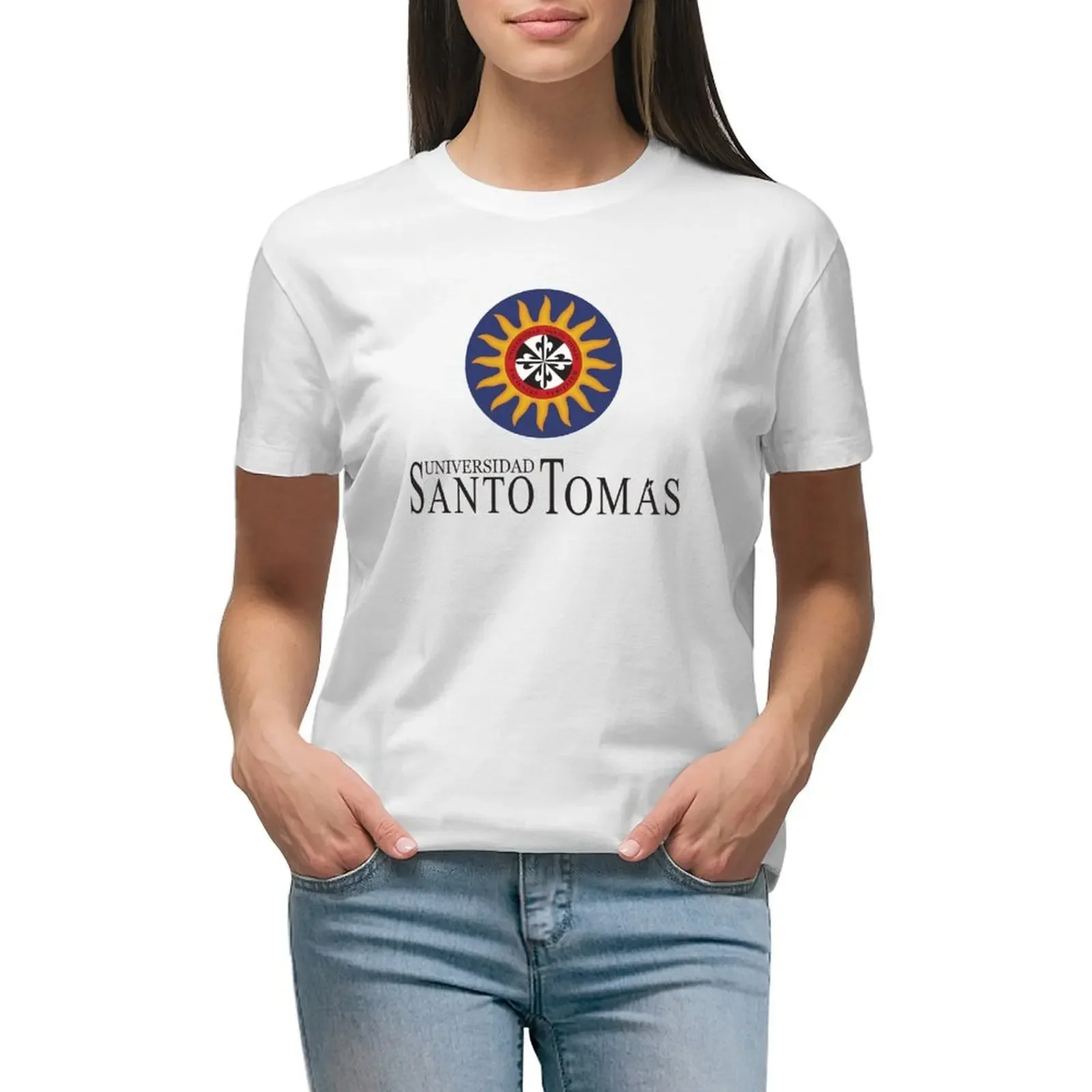 

de la Santo Tomás T-shirt oversized vintage clothes funny tshirts for Women