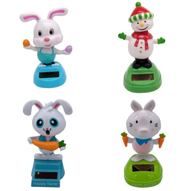 Funny Solar Powered Dancing Swing Rabbit Doll Swing Animated Bobble Dancer Toy Car Interior Home Decor Gifts For Friend 1