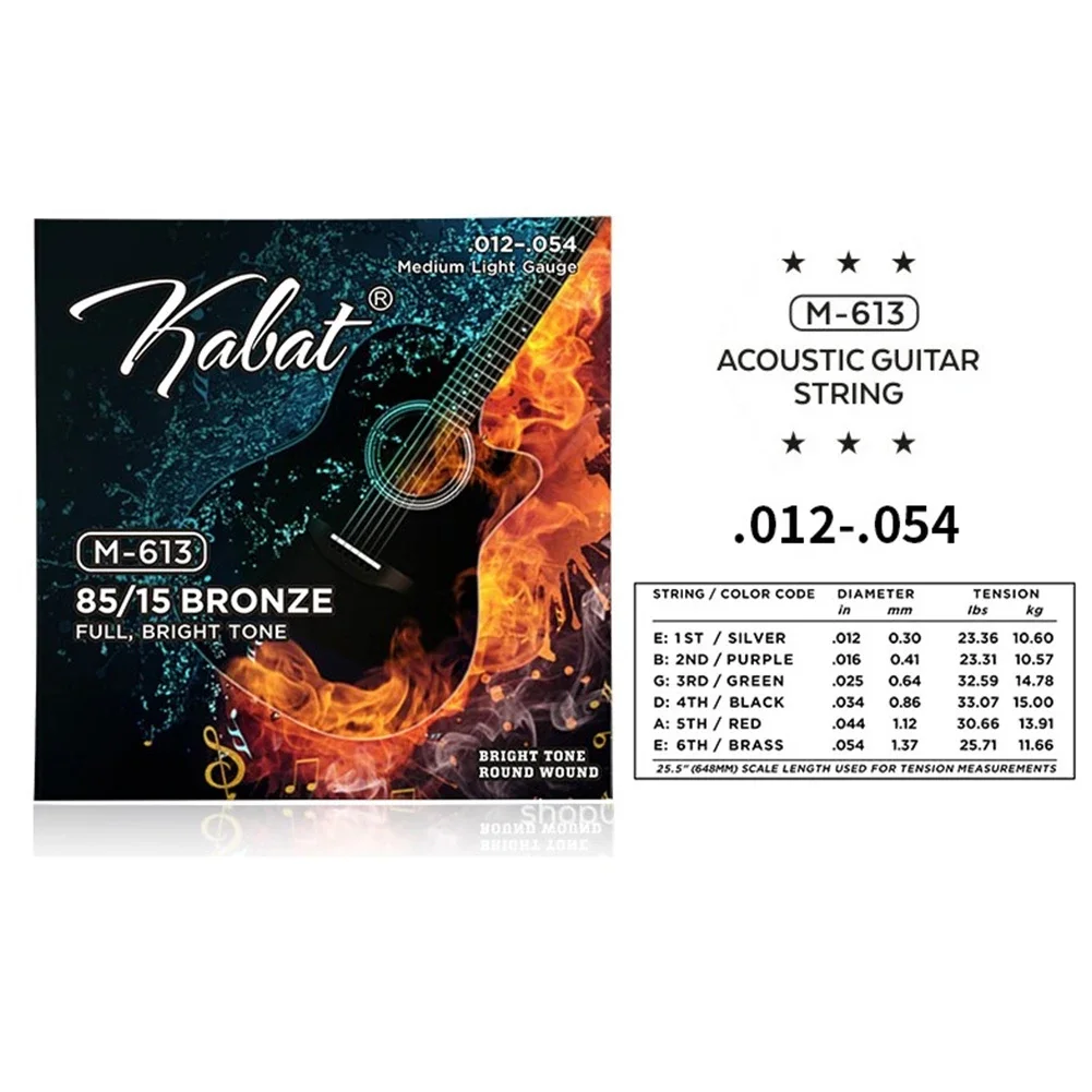 6 Teile/satz Akustische Gitarre Saiten Teile Volle Größe 09-45 10-50 11-52 12-54 13-56 Messing Gitarre Saiten Geschenk Für Anfänger Spieler – Detail 28