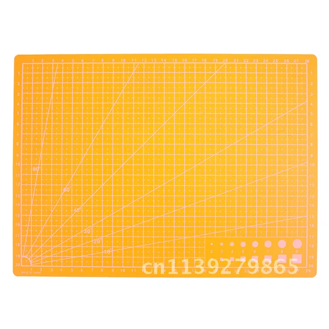 셀프 힐링 커팅 매트 공예 카드 원단 가죽 종이 보드, A4 그리드 라인, 30x22cm, 1 개