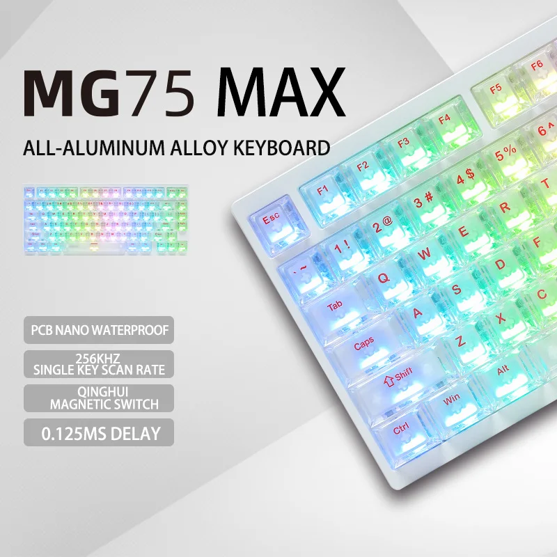 IROK MG75 PRO MAX 8K 磁気スイッチゲーミングキーボード 0.005mm RT