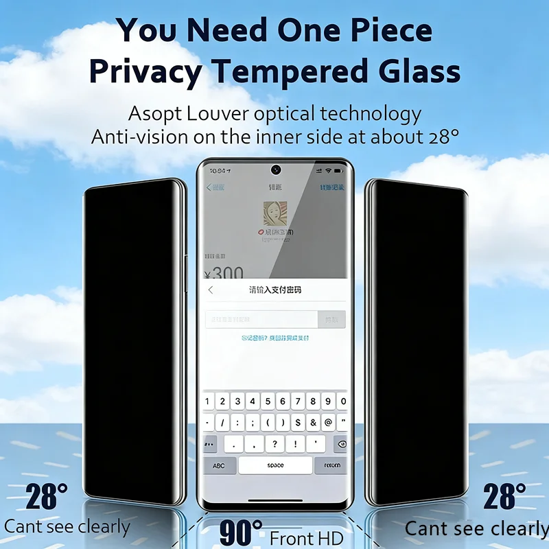 3D Privacy Anti-Spy Screen Protector Glass