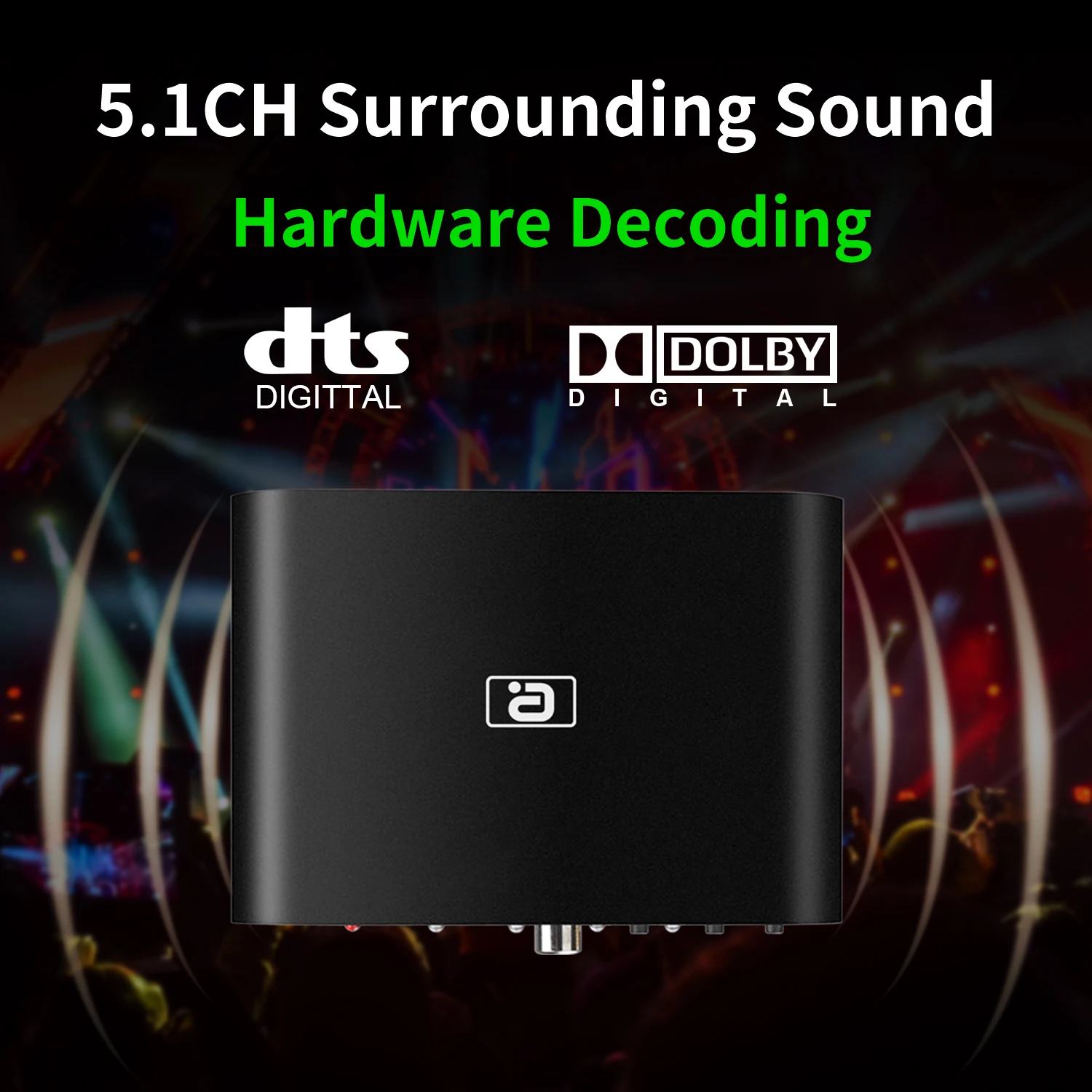 DA615 5.1CH Audio Decoder Bluetooth 5.0 Reciever DAC Wireless Audio Adapter Optical Coaxial AUX USB Disk Play DAC DTS AC3 FLAC