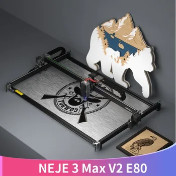 NEJE 3 Max V2 80W/120W Laser Engraving and Cutting Machine, Air Assisted Laser CNC Router Laser Engraving Machine