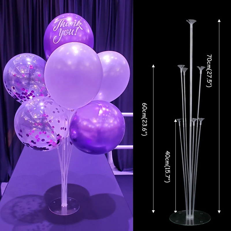 7 Tubes Balloons Stand Balloon Holder Column Confetti Ballons Kids