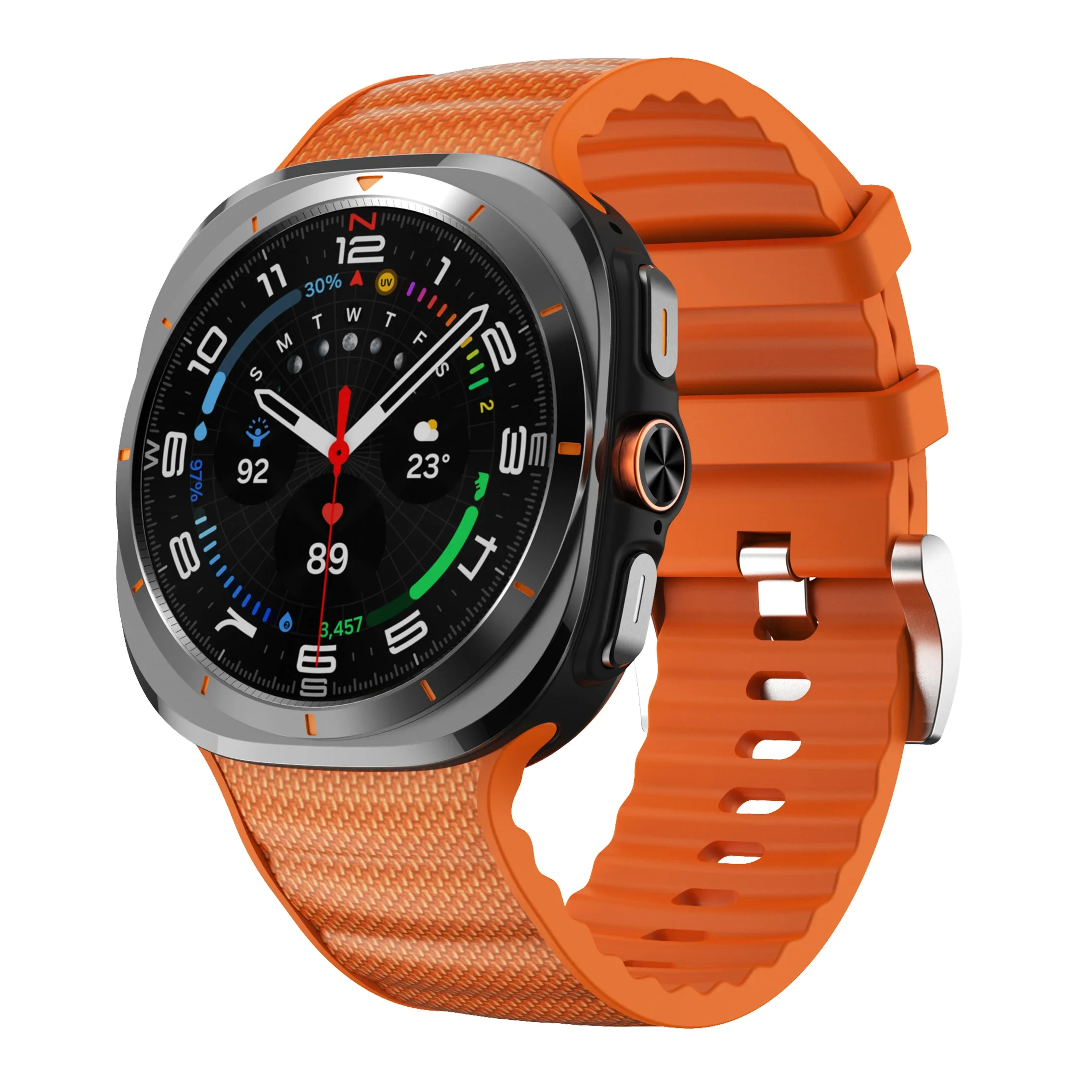 Premium Silicone and Nylon Sport Band for Smart Watches - Compatible with 47mm Cases