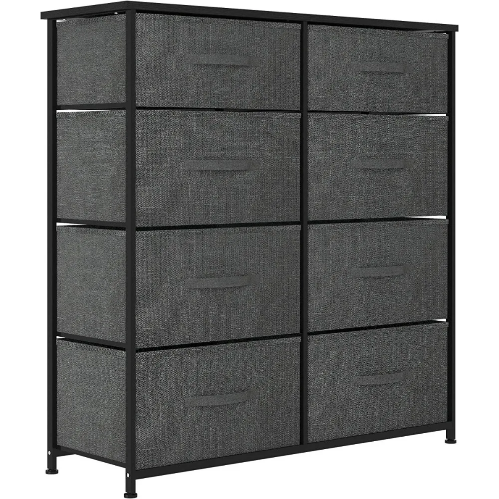 

Storage Tower Unit with 8 Drawers - Fabric Dresser with Large Capacity, Organizer Unit for Bedroom, Living Room & Closets