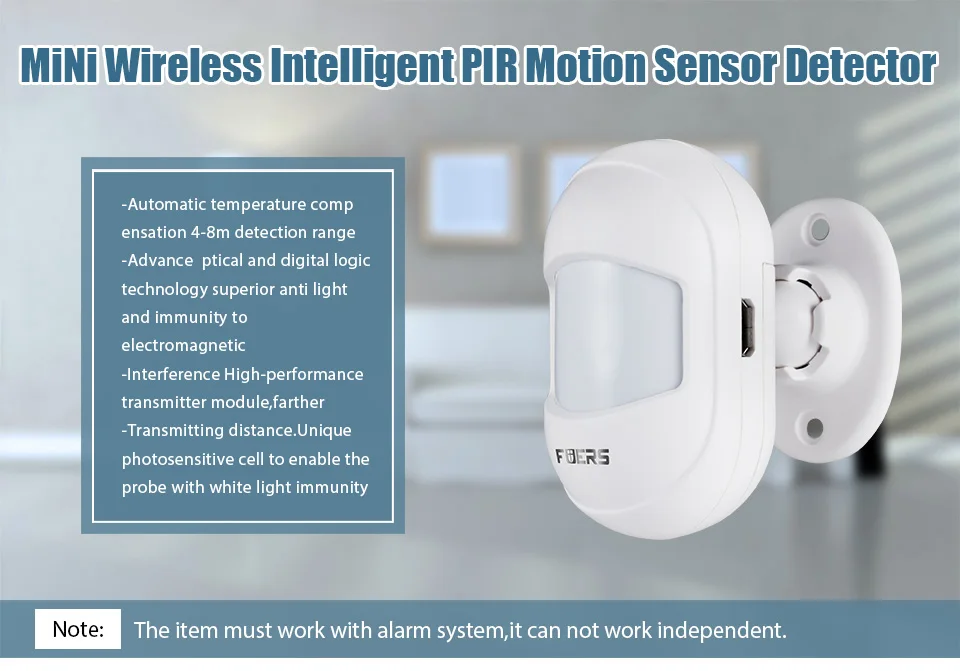 Wireless Mini PIR Sensor Motion Detector 433Mhz Alarm Sensor For W210 W214 G34 W