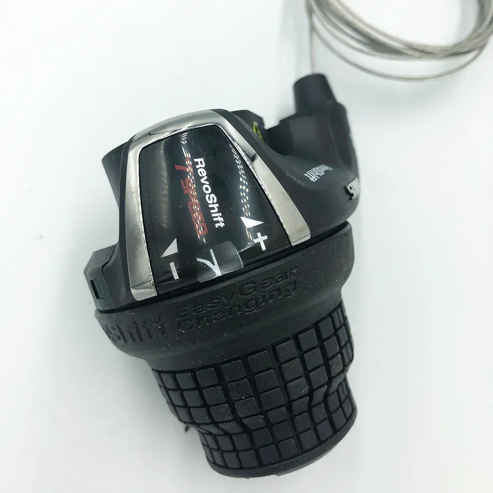Levier Vitesse Velo Levier De Vitesse Revoshift Shimano SL-RS35 Pour VTT - 6 Ou 7 Vitesses, Poignée Tournante Droite Affichage Vitesse Fenêtre Optique