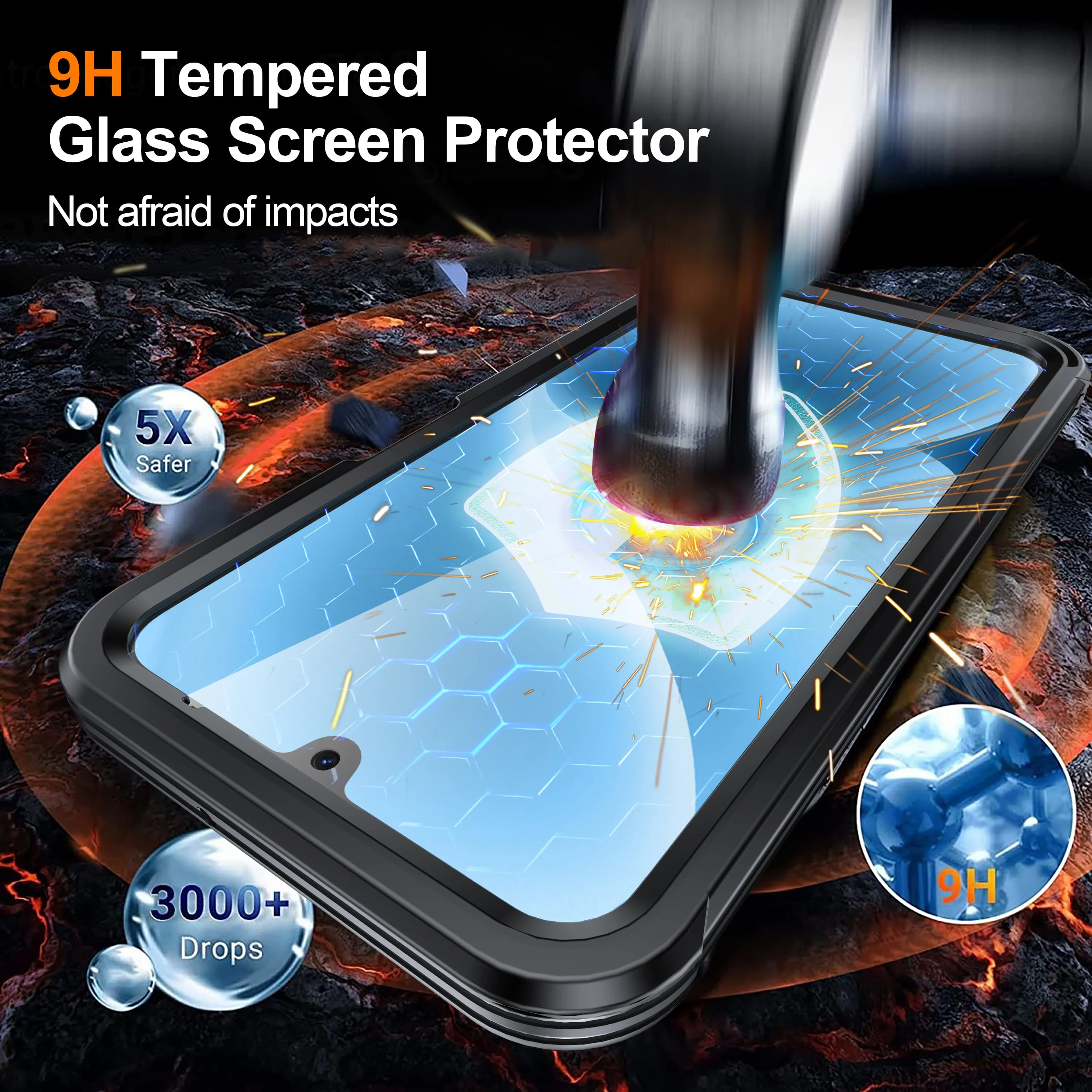 Premium Transparent 360° All-Inclusive Phone Case with Tempered Glass Front