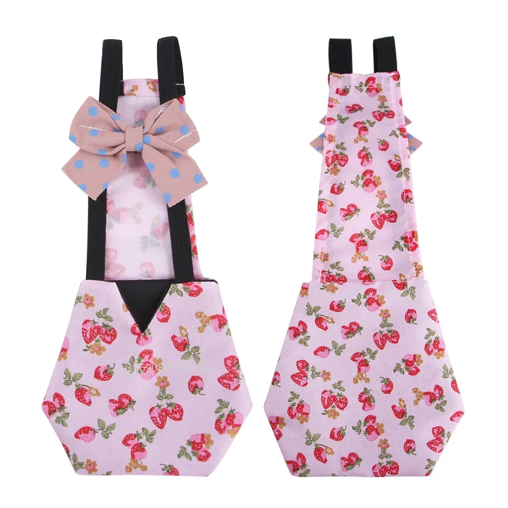 Poultry Cloth Diapers Chicken Diaper Waterproof Pet Clothes for Duck Reusable Breathable Poultry Costume Diapers with Bowknot Decor for Geese Hens