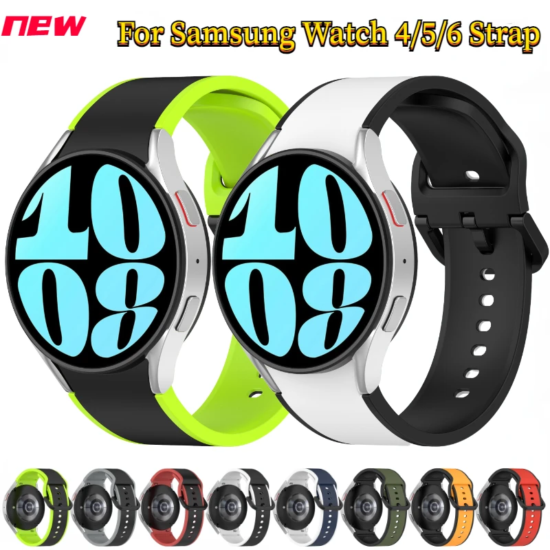 No Gap Silicone Strap For Samsung Galaxy Watch 6 4 Classic 47Mm 43Mm Bracelet Wriatband Watch 6/5/4 40Mm 44Mm 5 Pro 45Mm Belt