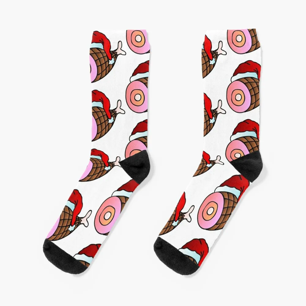 Christmas Santa Hat Ham Socks Stockings compression non-slip soccer socks men socks cotton high quality Mens Socks Women's