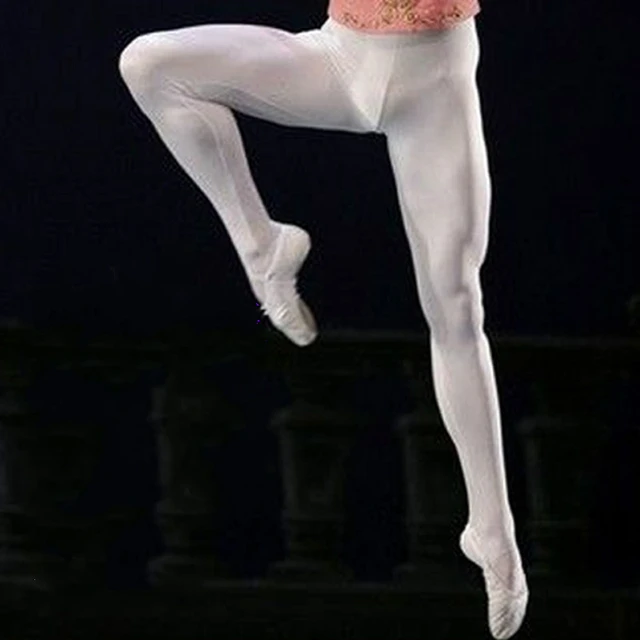Black White Nylon Spandex Footed Dance Ballet Tights For Men Boy Dance Wear  - Ballet - AliExpress