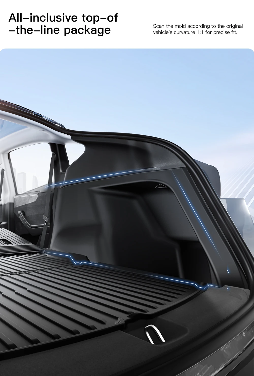 Rear Trunk Side Anti-Kick Pad For Tesla Model Y Juniper 2025 TPE Full Coverage P
