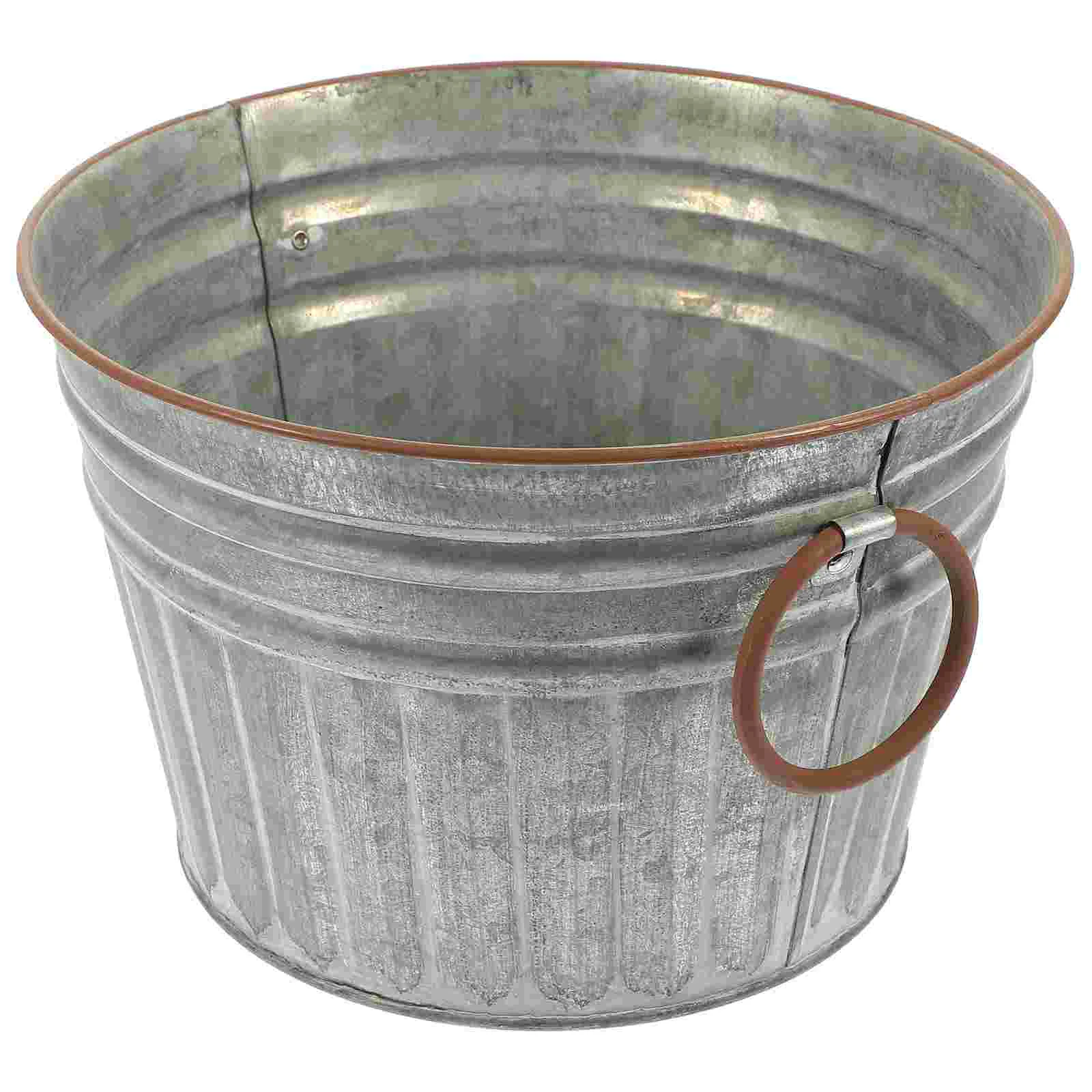 

Multi-use Creative Practical Premium Small Flowerpot Bucket Small Metal Bucket Small Iron Planter for Garden Plants Flower Home