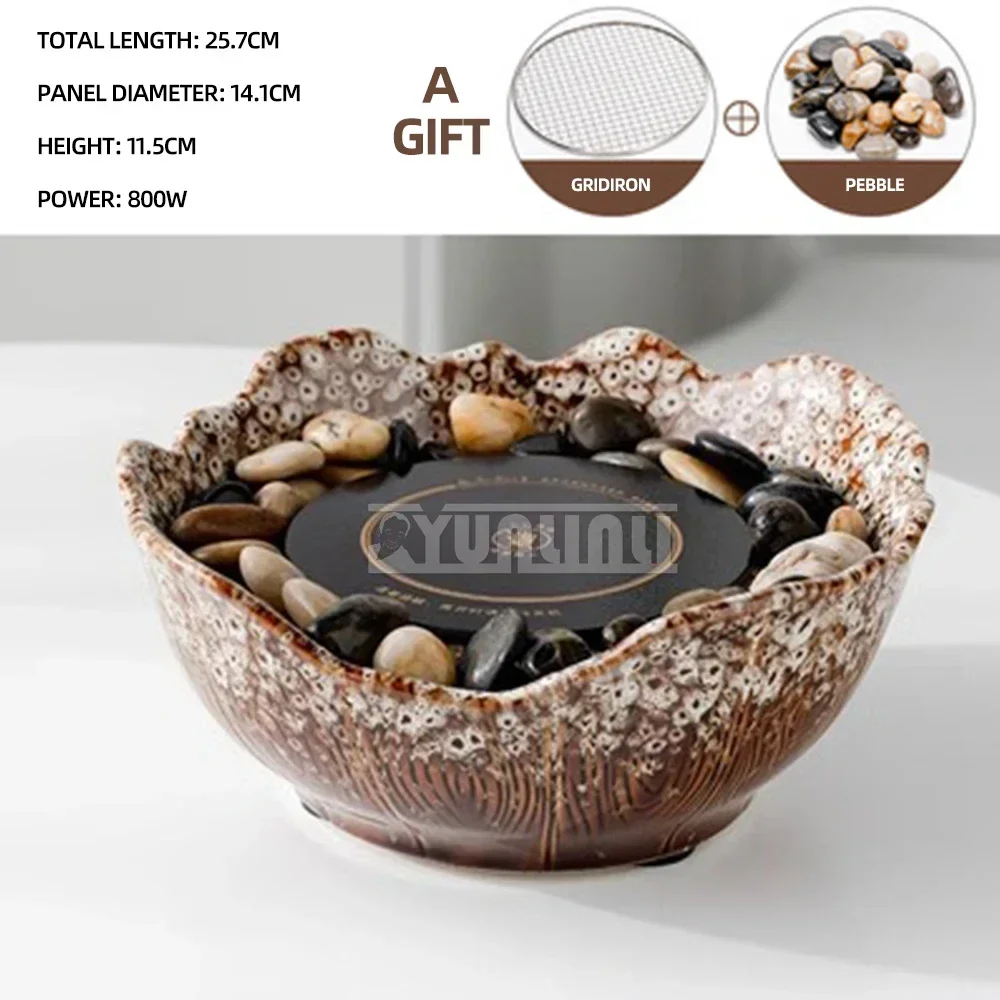 Electric Ceramic Stove Household Tea Cooker Electric Ceramic Furnace Imitation Of Ancient Old Rock Clay Electric Pottery Stove 5