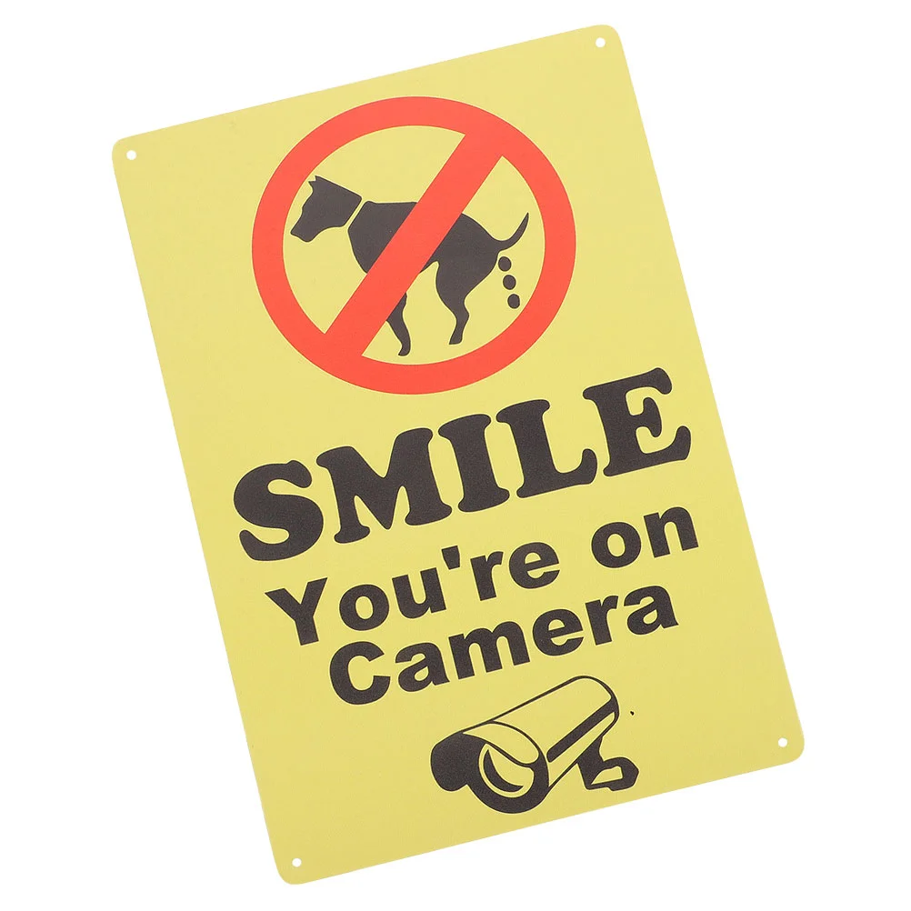 

Retro Iron Wall Sign Warning Park Warm Tip Outdoor Dog Smile You're Camera Signs No Peeing