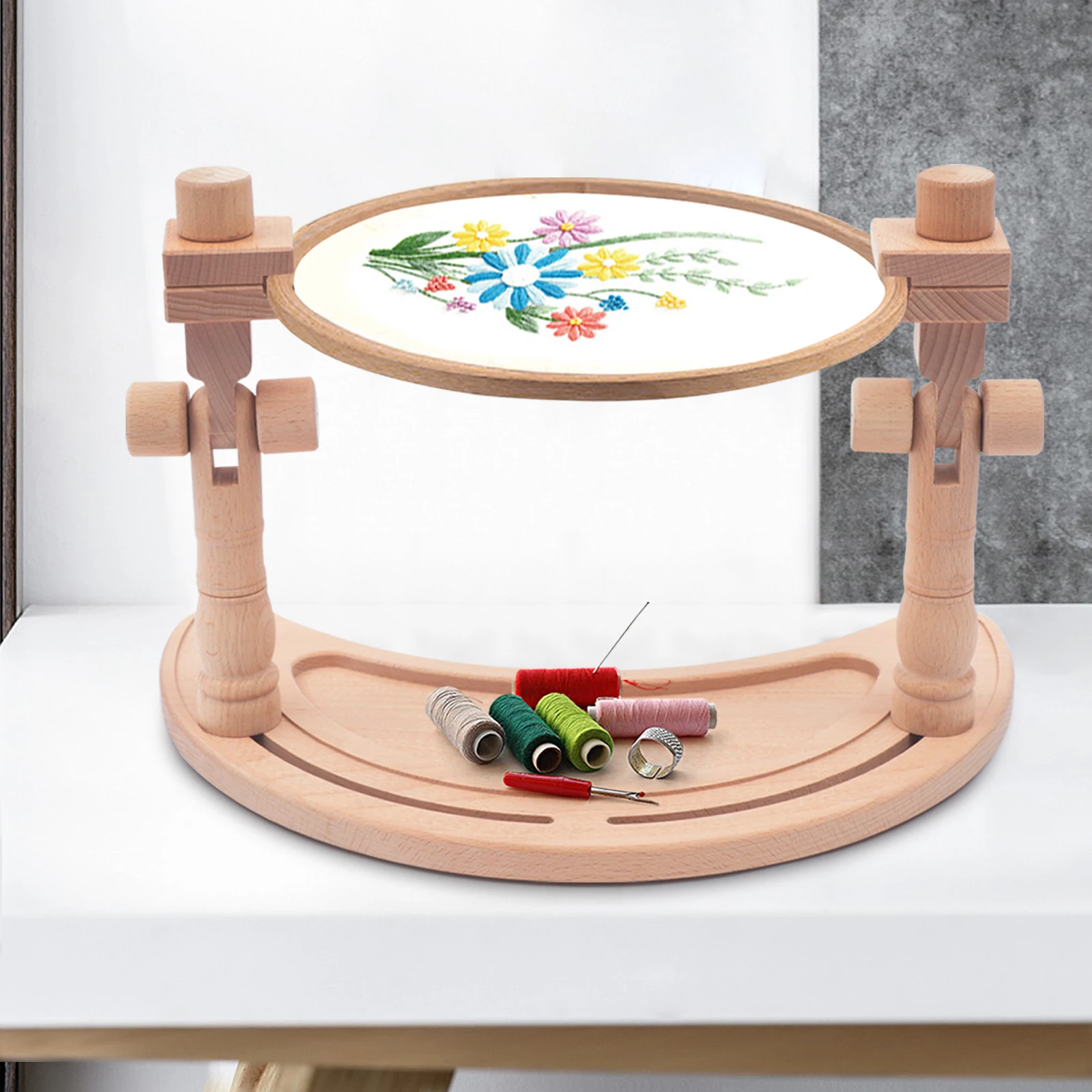 

Adjustable Embroidery Frame Stand Hoop Stitch Sewing Needlework Rack DIY