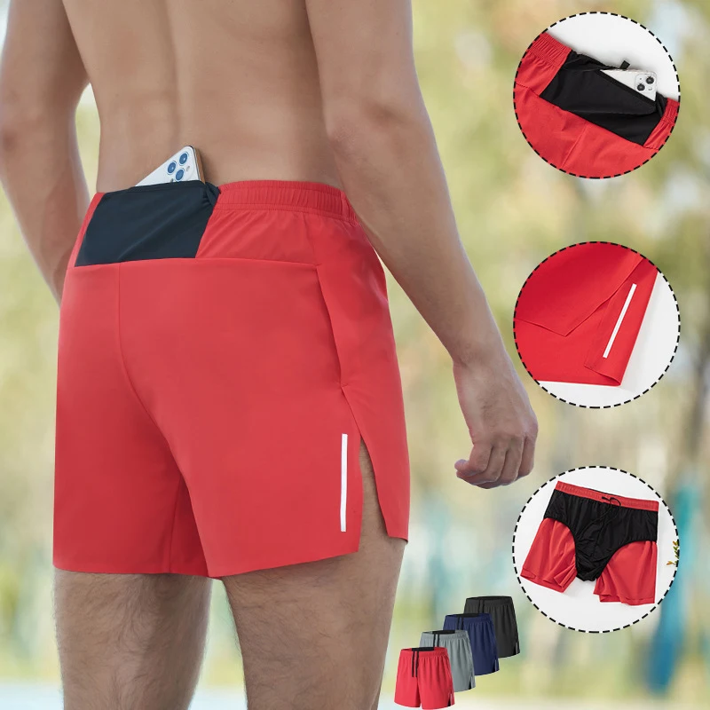 Lixada Pack 3 Pantalones Cortos De Compresión Para Hombre – Absorben Sudor, Bolsillo Exterior, Spandex Elástico (Talla S A XXL)